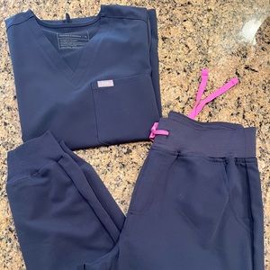 Midnight Blue/Gray Figs Scrubs